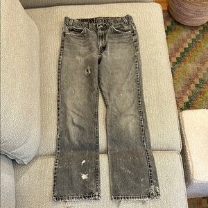 Distressed Levi’s Gray Jeans
